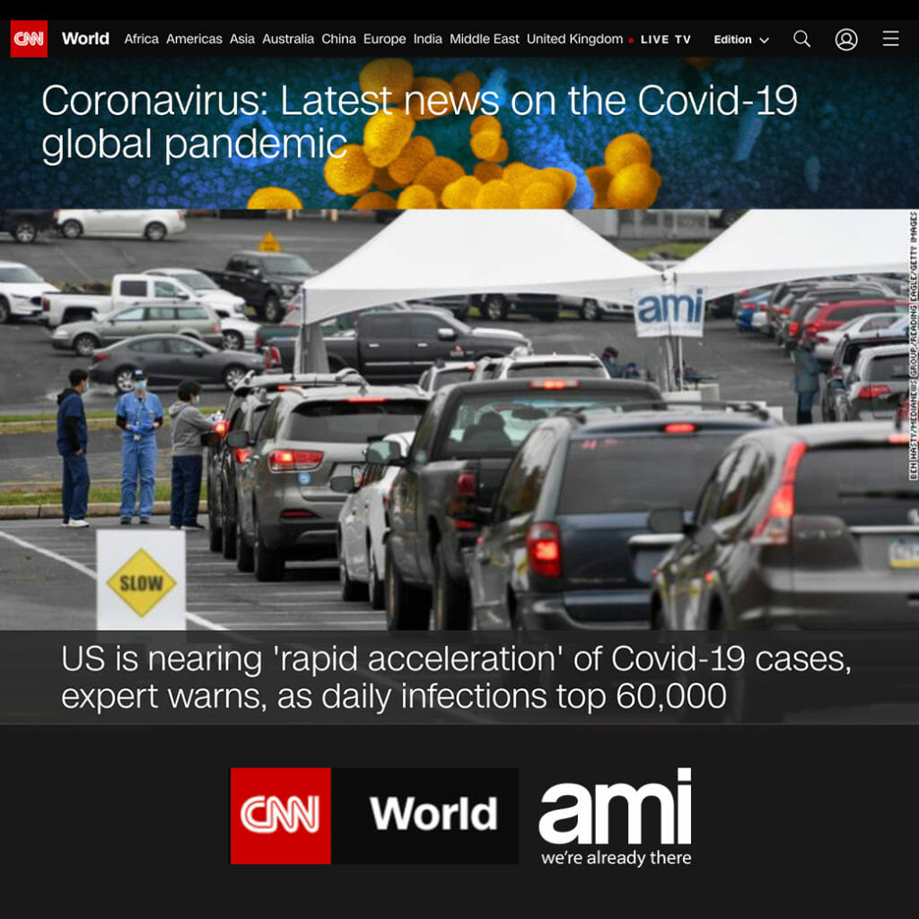 AMI seen on CNN for the Coronavirus Global Pandemic